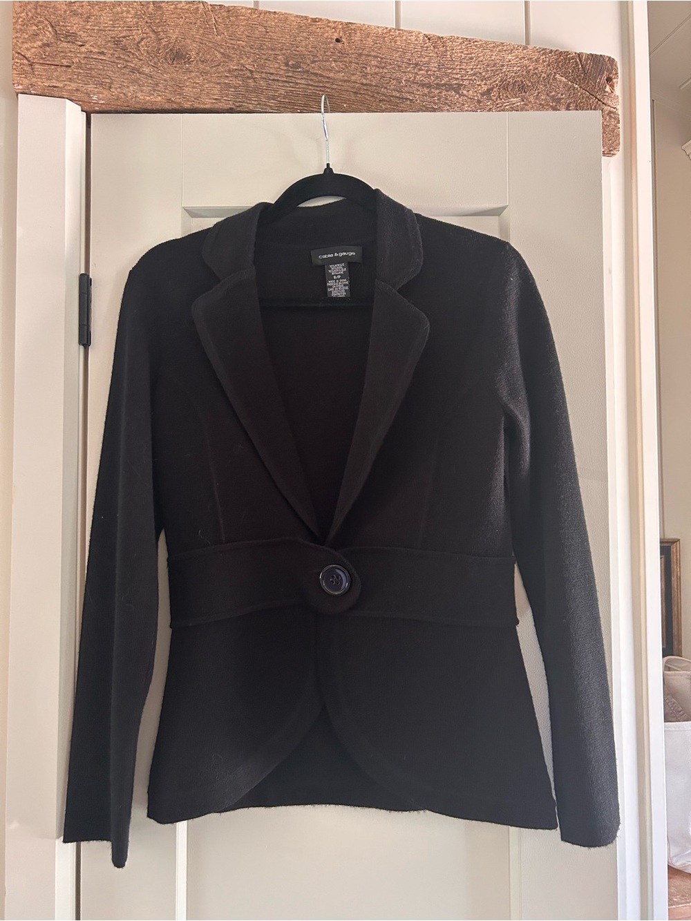 Cable & Gauge Black Women's Single-Button Blazer